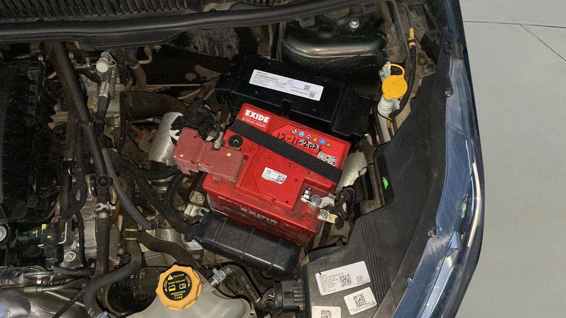 Engine bay view of a Tata Nexon 2017-2023