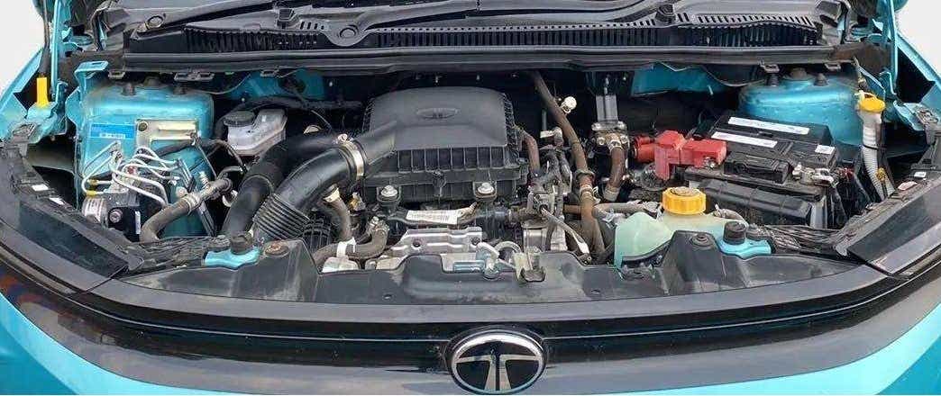 Engine bay view of a Tata Nexon