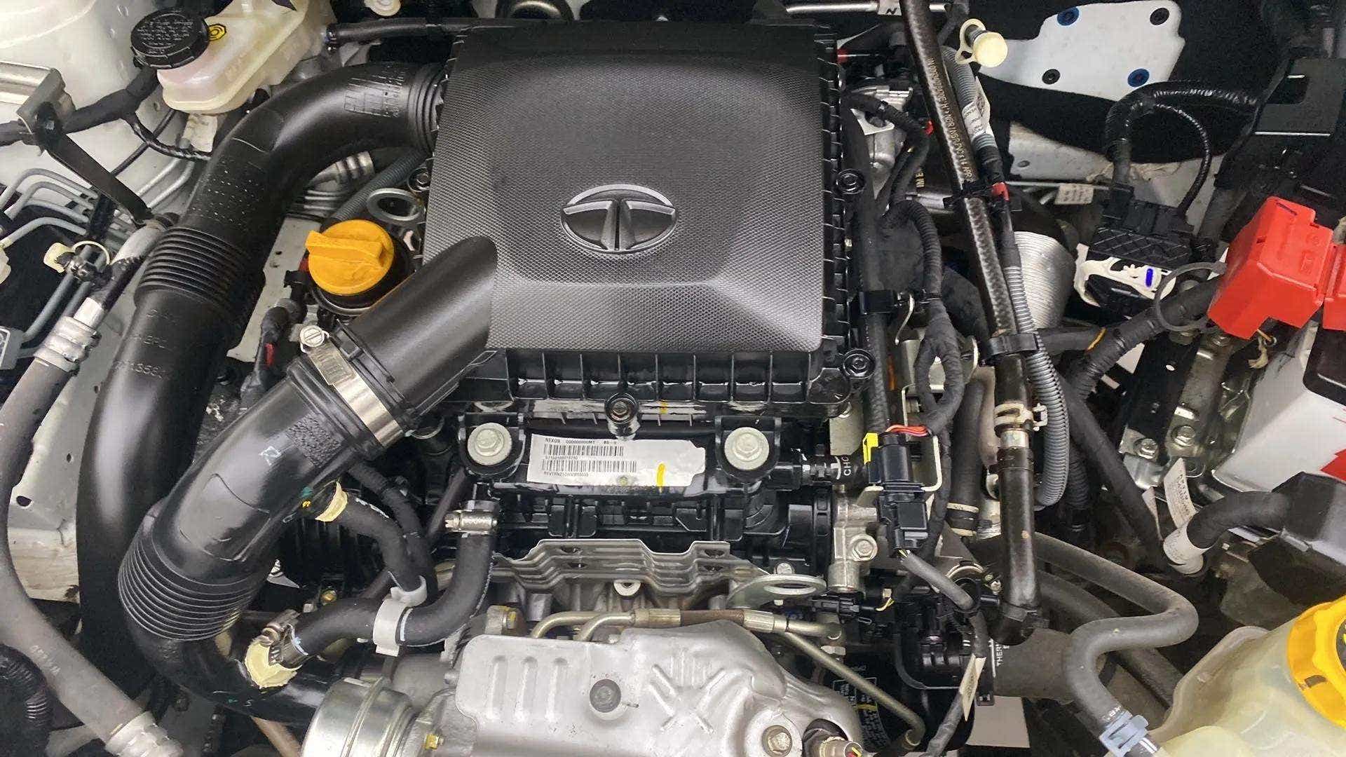 Engine bay view of a Tata Nexon 2017-2023