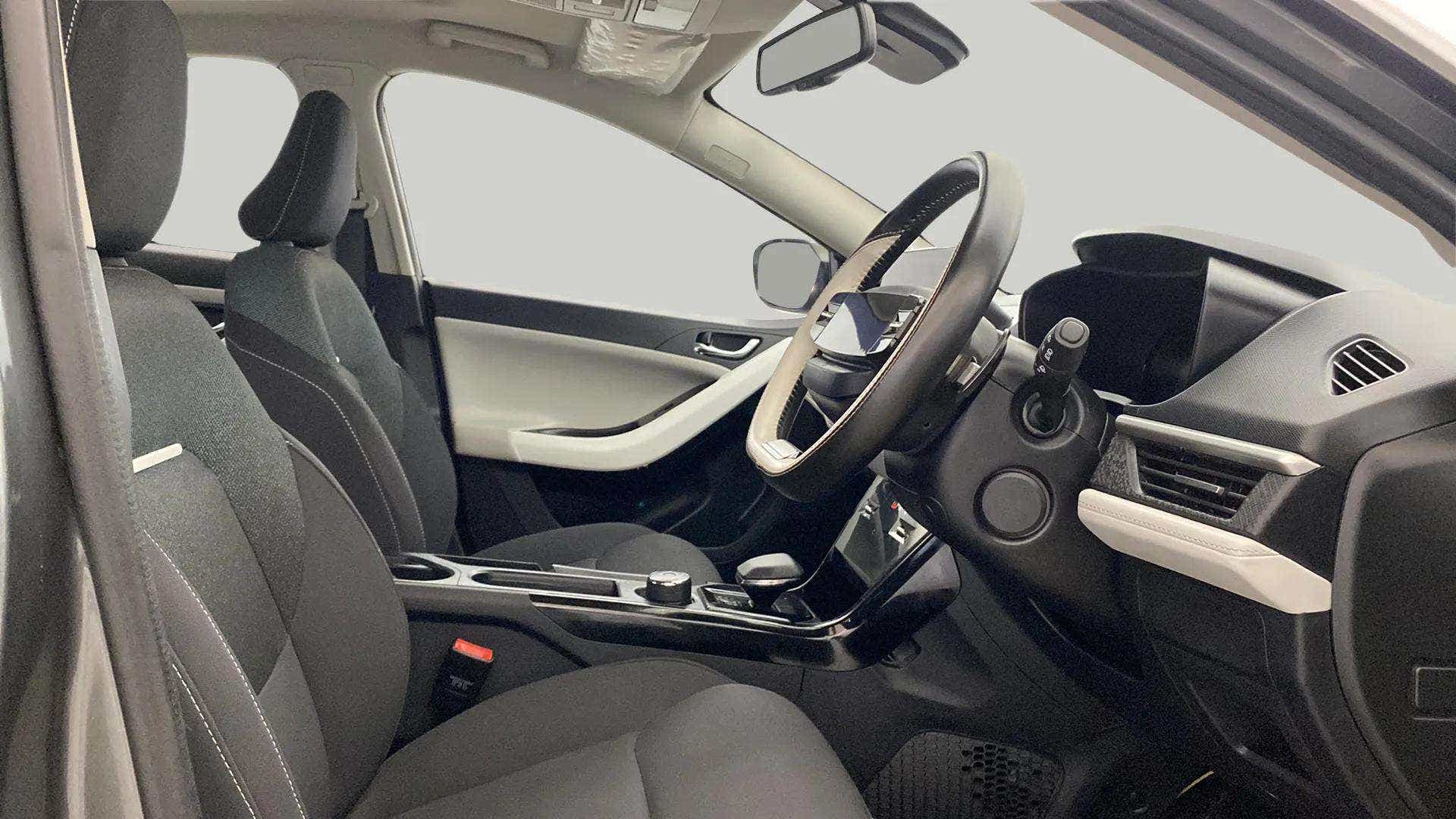Interior dashboard and front seats of a Tata Nexon 2017-2023