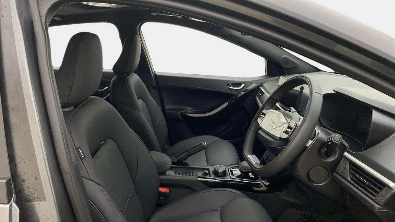 Interior front seats and dashboard of a Tata Nexon