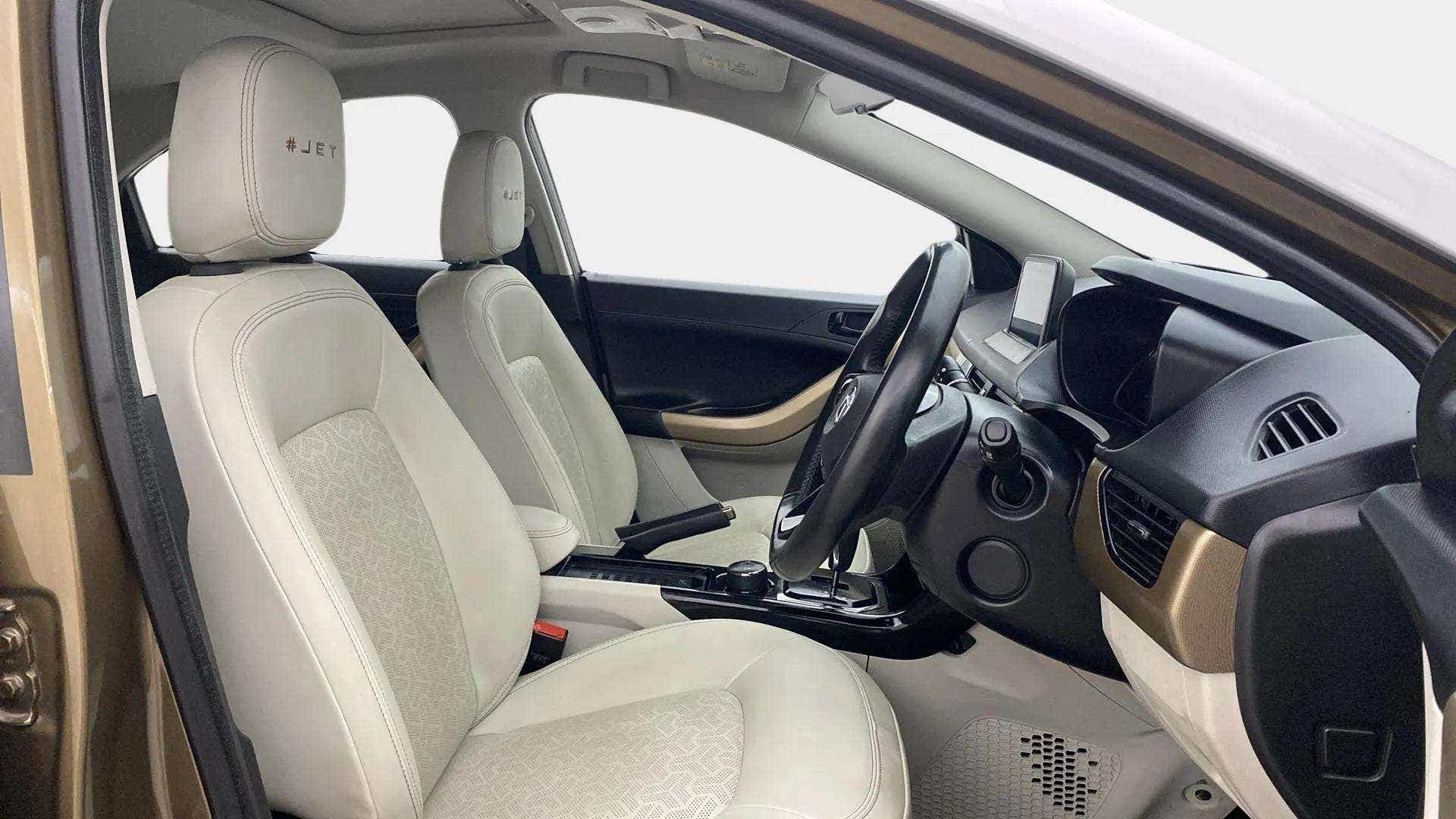 Front interior view of a Tata Nexon 2017-2023.
