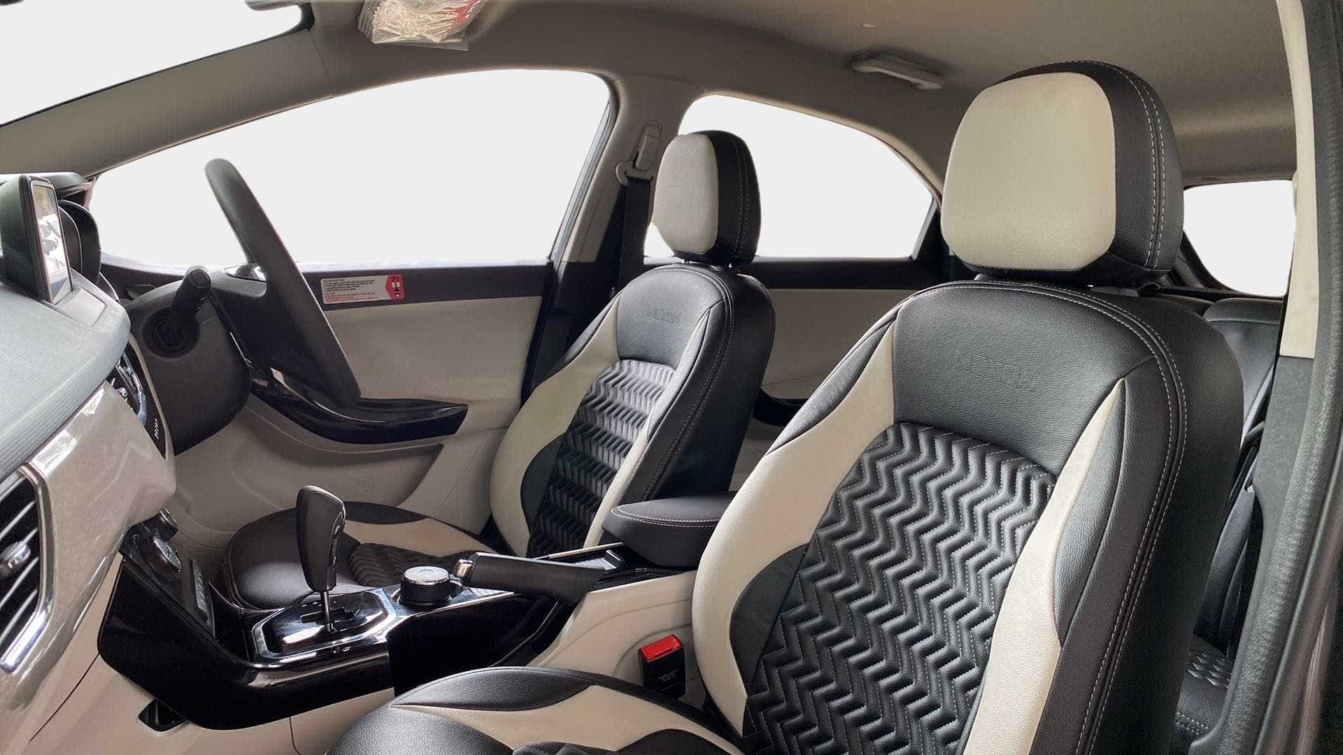 Front seats and dashboard of a Tata Nexon 2017-2023 interior