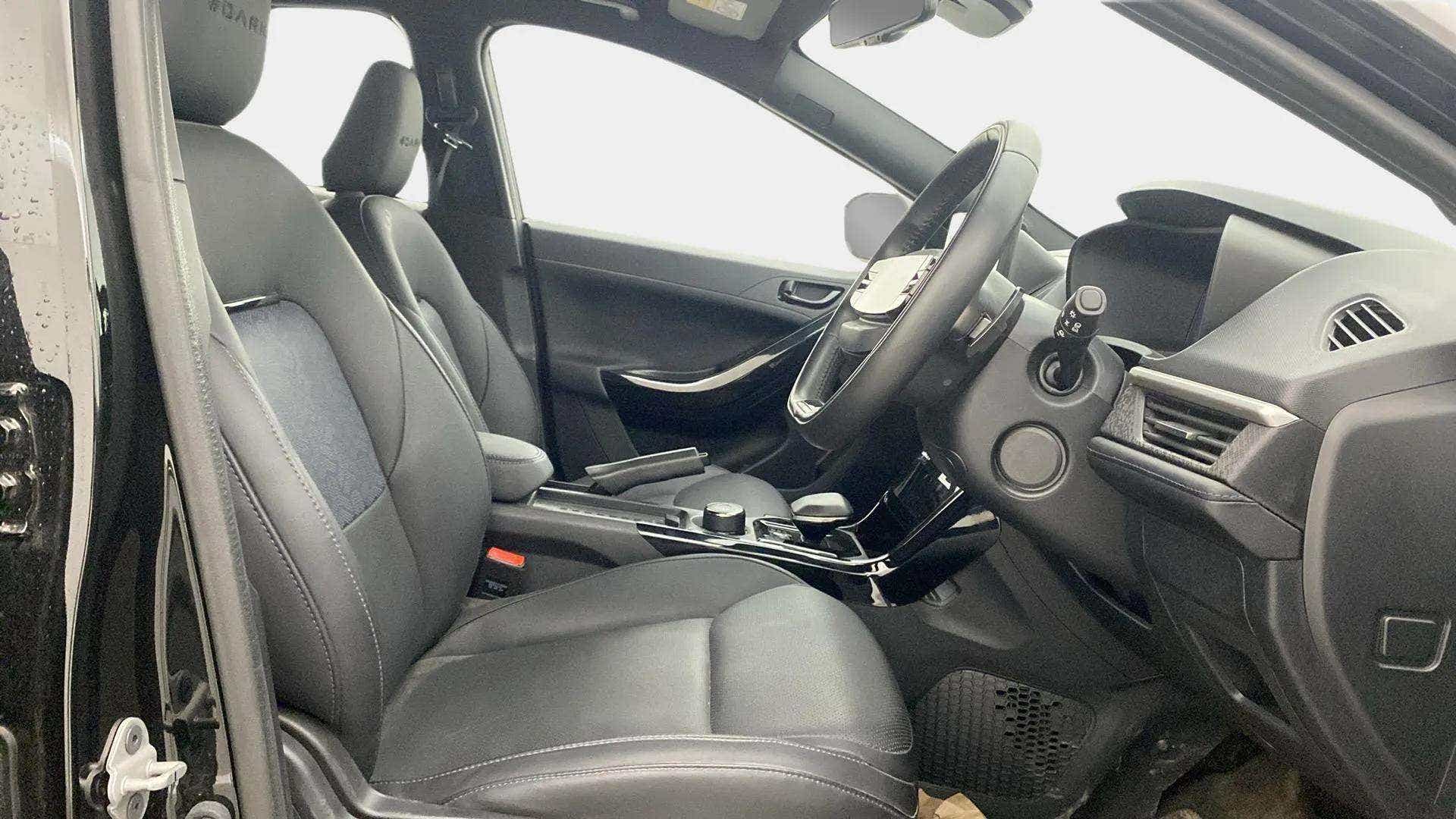 Interior front seats and dashboard of a Tata Nexon