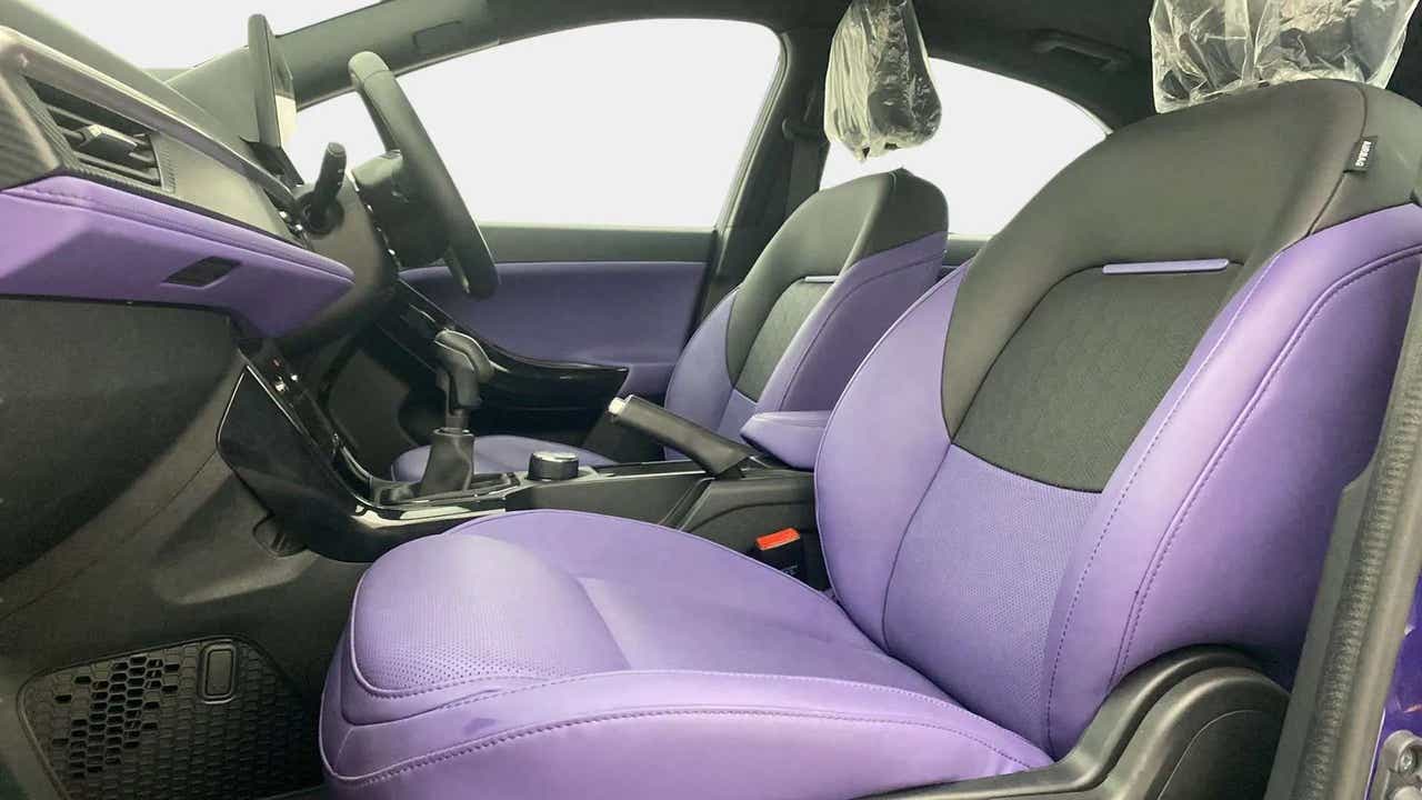 Interior front seats and dashboard of a Tata Nexon
