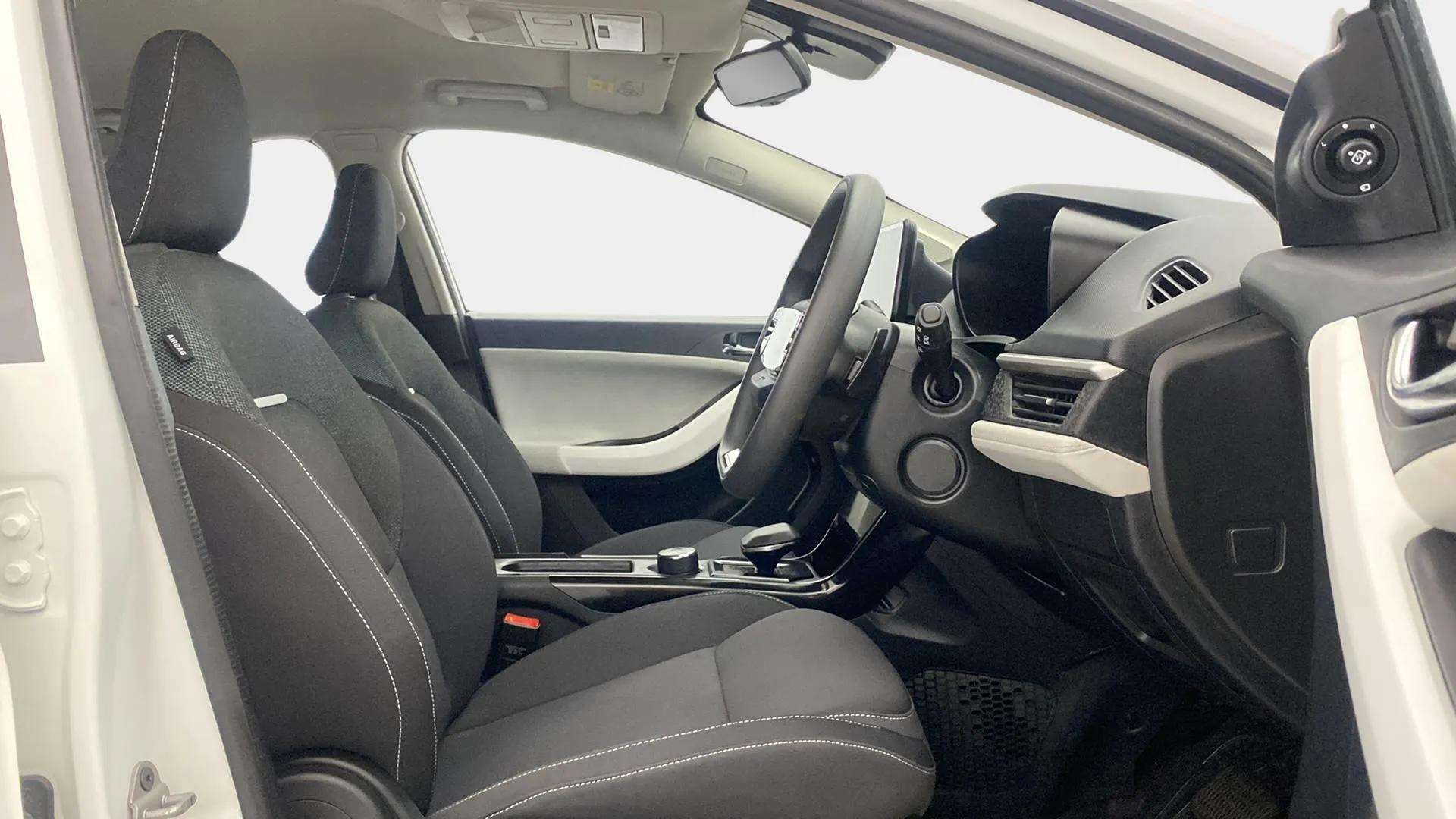 Interior front seat view of a Tata Nexon