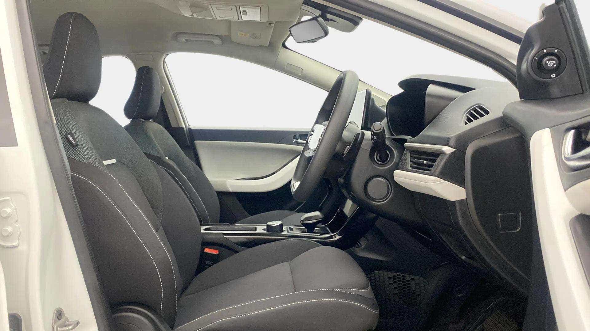 Interior front seat view of a Tata Nexon