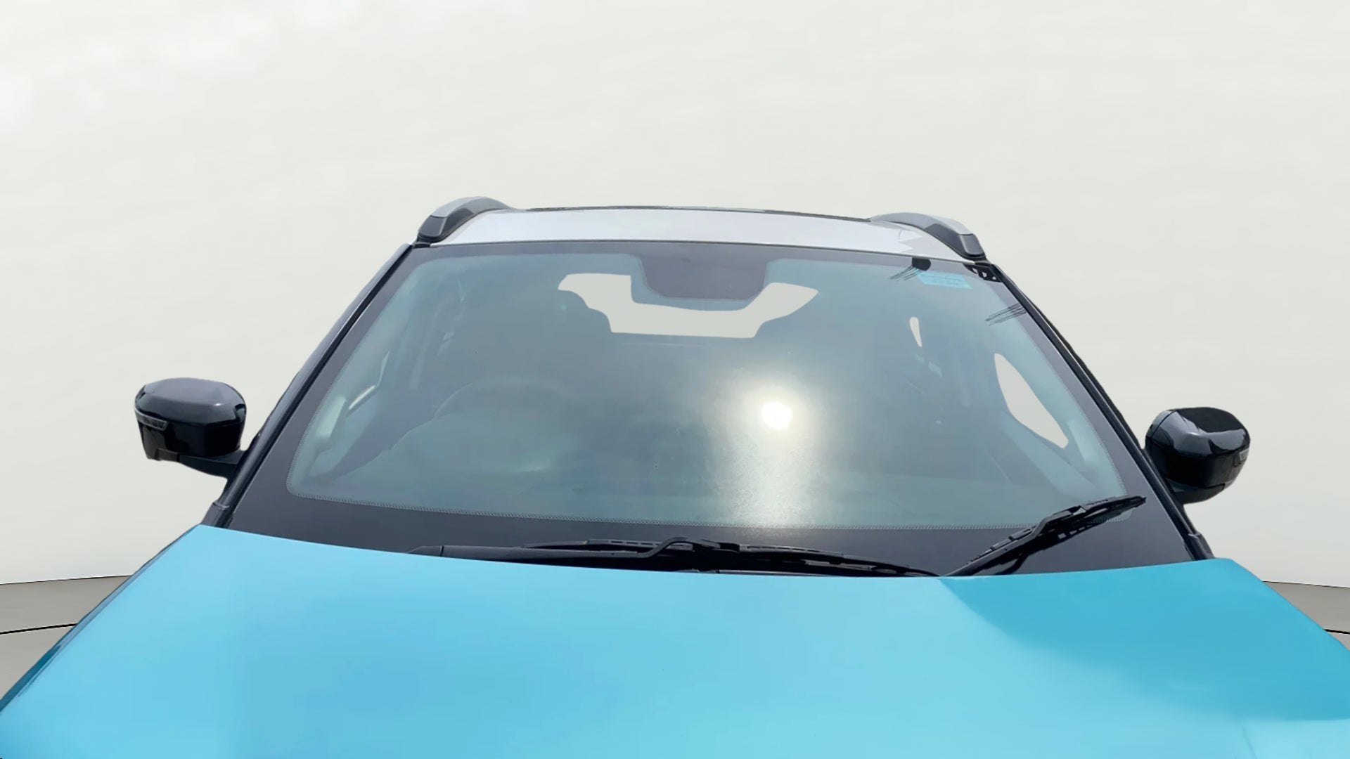 Front windshield view of a Tata Nexon