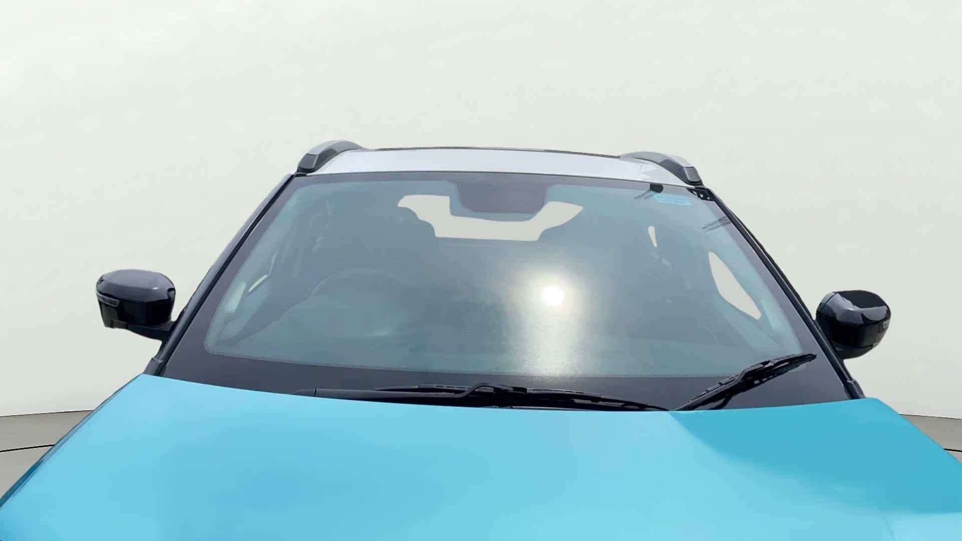 Front windshield view of a Tata Nexon