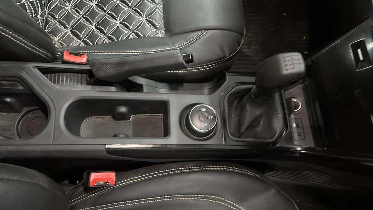 Gear lever and center console of a Tata Nexon