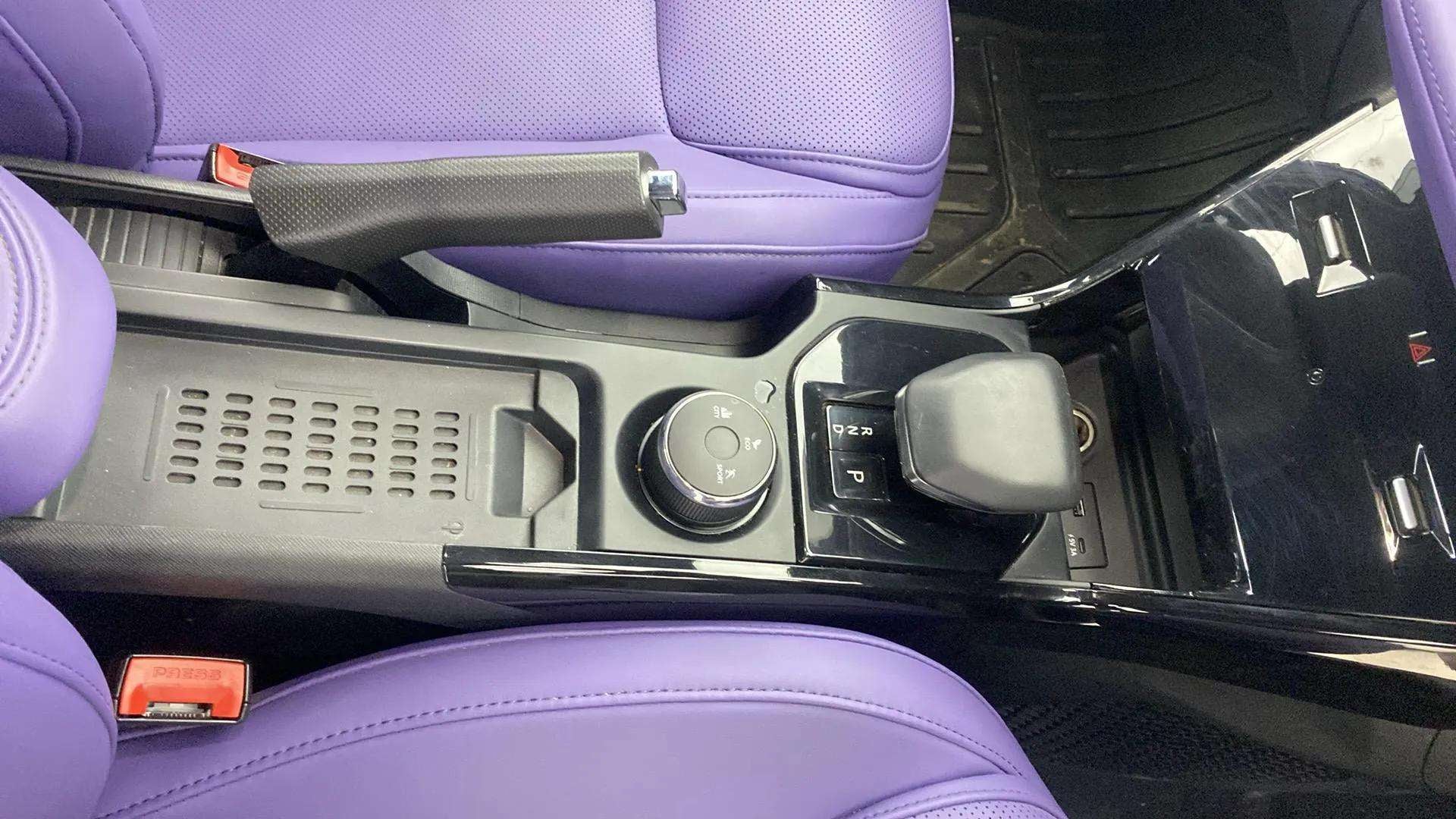Center console and gear lever of a Tata Nexon