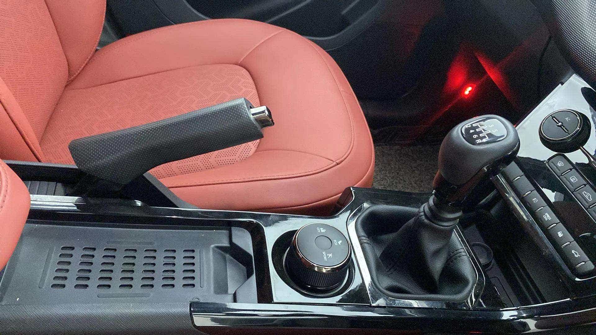 Gear lever and center console of a Tata Nexon 2017-2023