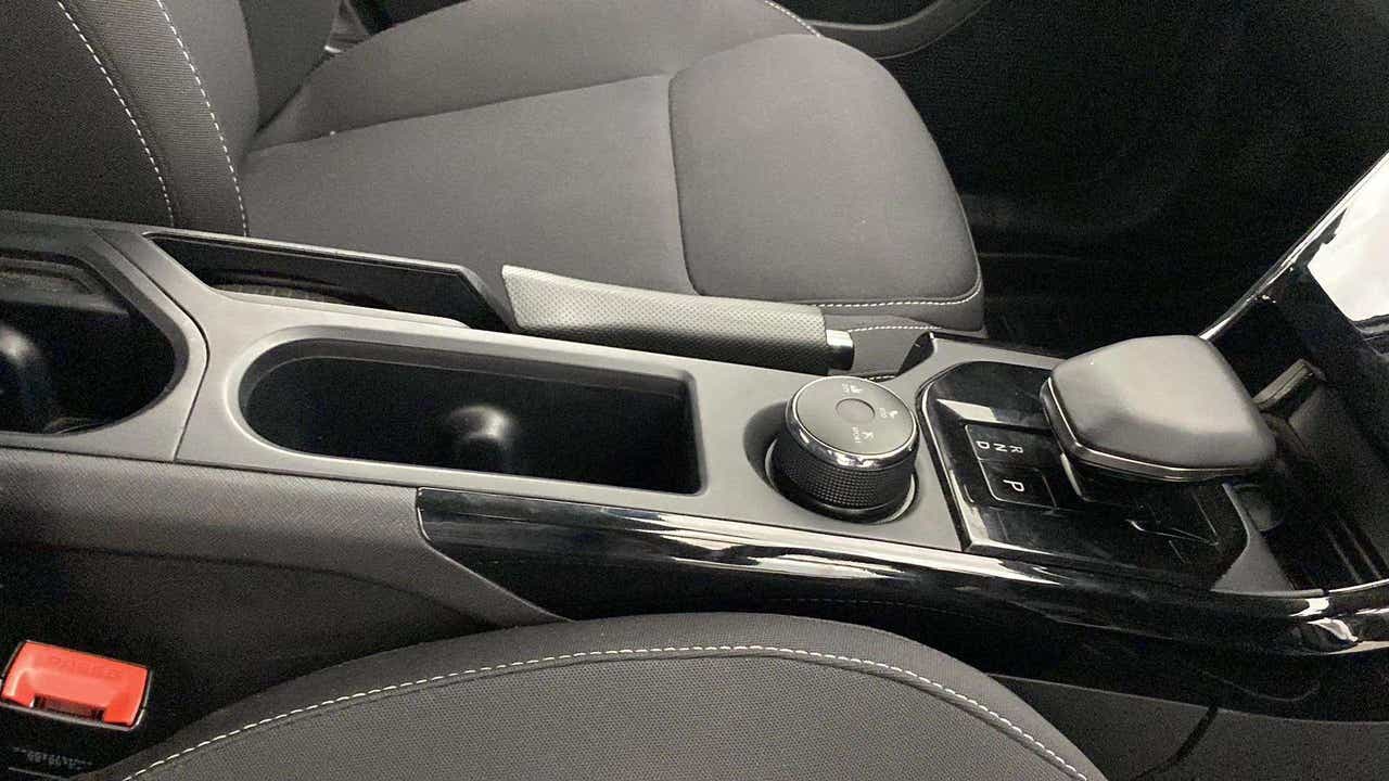 Center console and gear selector of a Tata Nexon