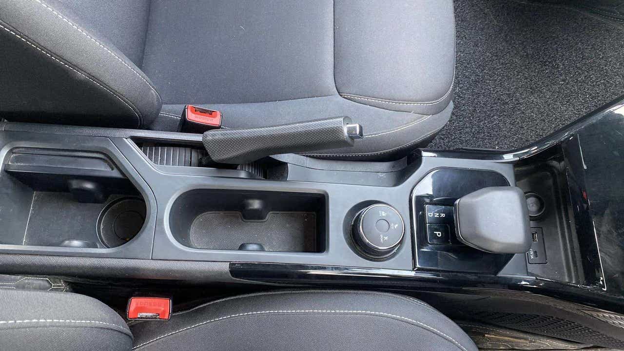 Center console and gear selector of a Tata Nexon