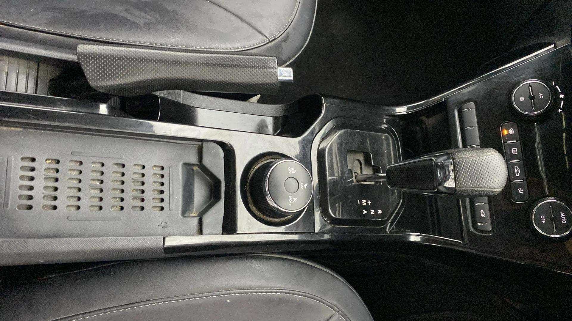Center console and gear shifter of a Tata Nexon 2017-2023