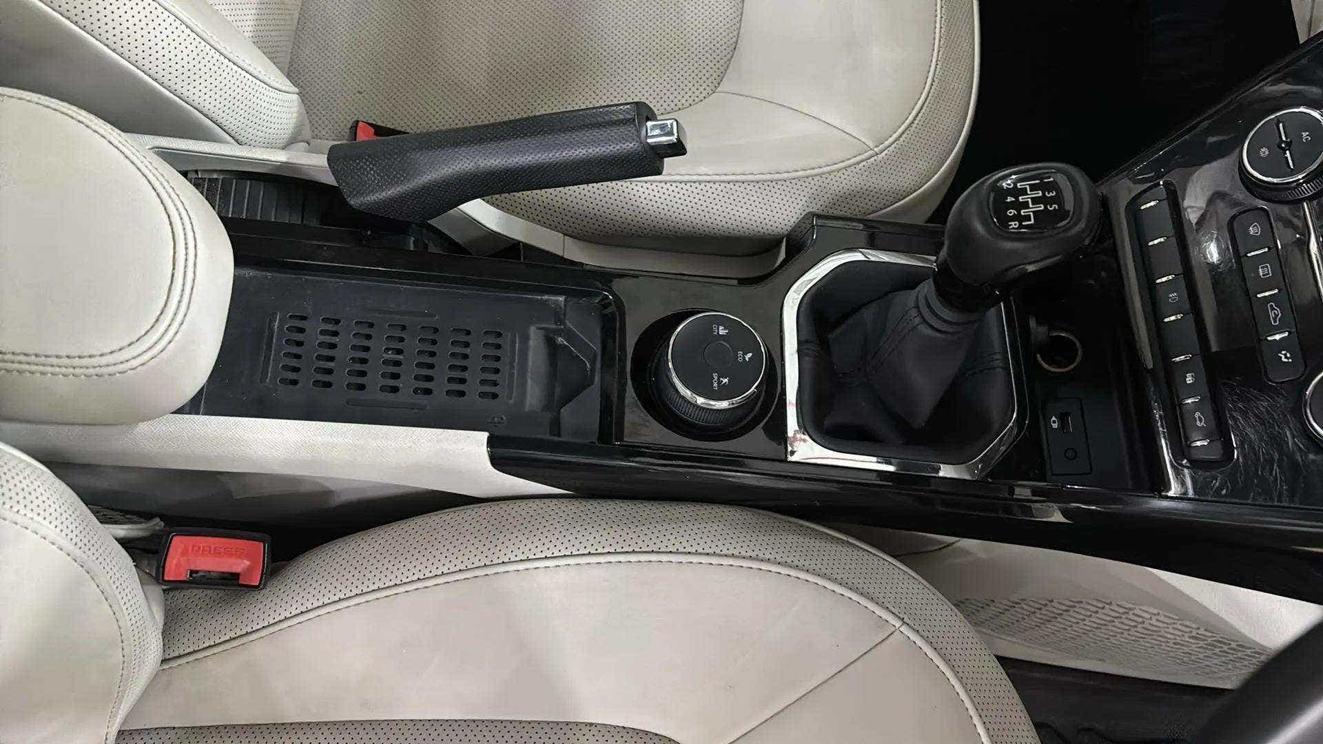 Center console and gear shifter of a Tata Nexon 2017-2023