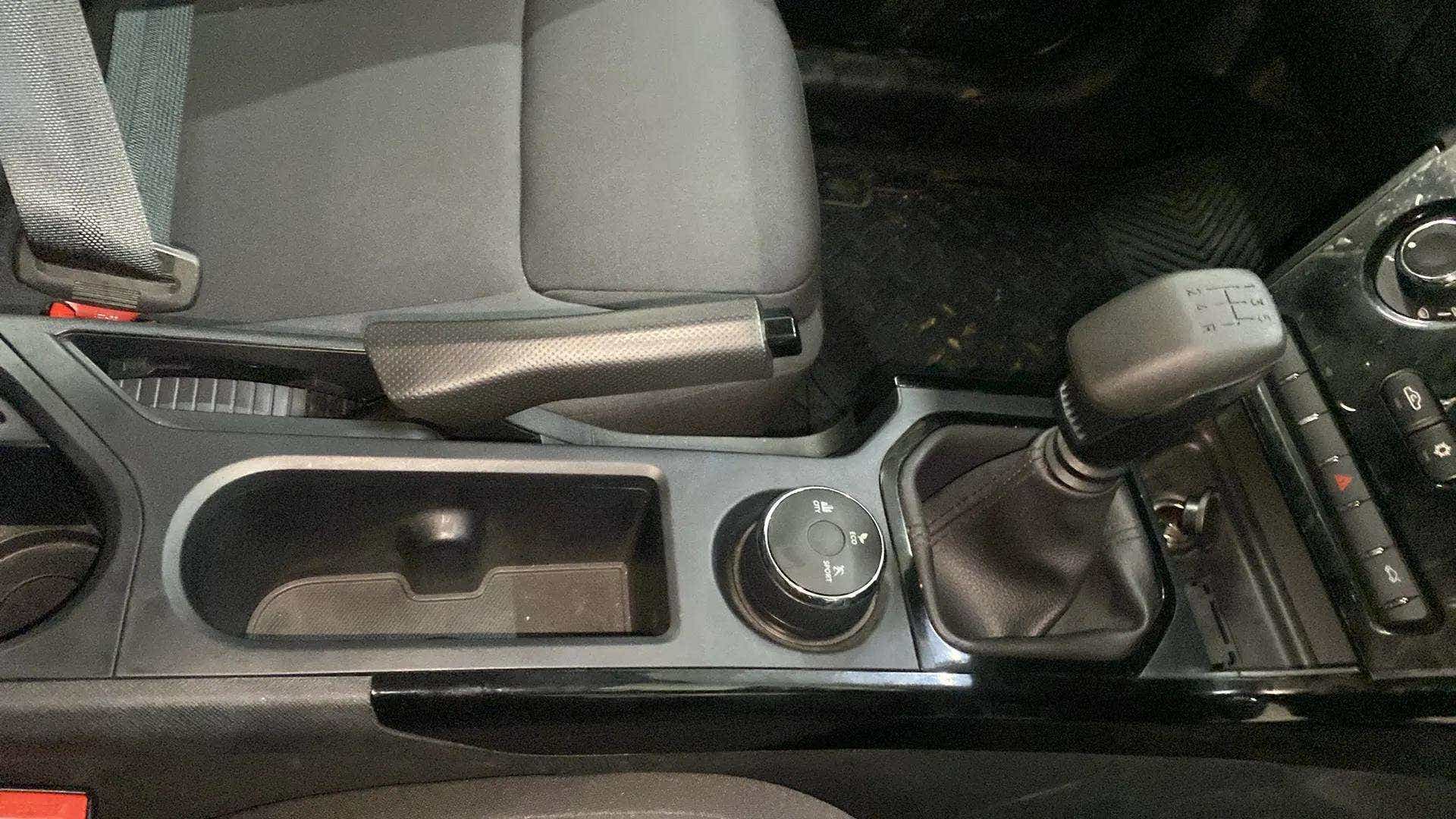 Center console and gear lever of a Tata Nexon