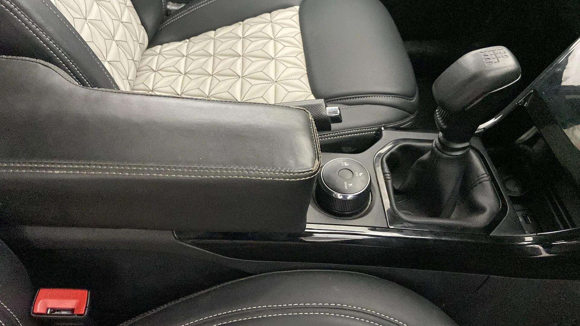 Interior center console and gear lever of a Tata Nexon 2017-2023