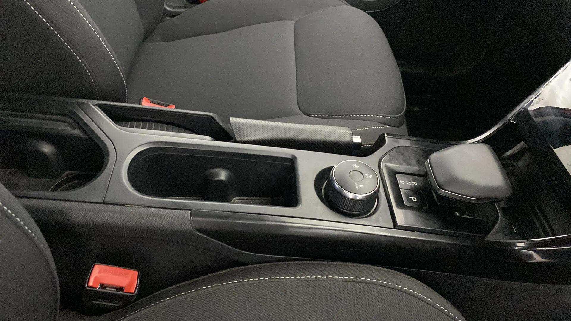 Center console and gear selector of a Tata Nexon