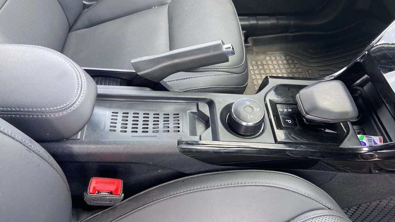 Center console and gearshift of a Tata Nexon