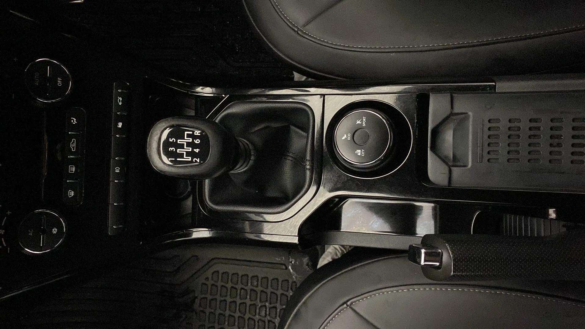 Interior gear lever and drive mode selector of a Tata Nexon 2017-2023