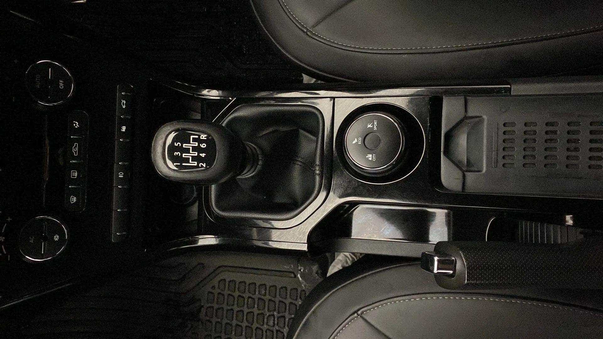 Interior gear lever and drive mode selector of a Tata Nexon 2017-2023