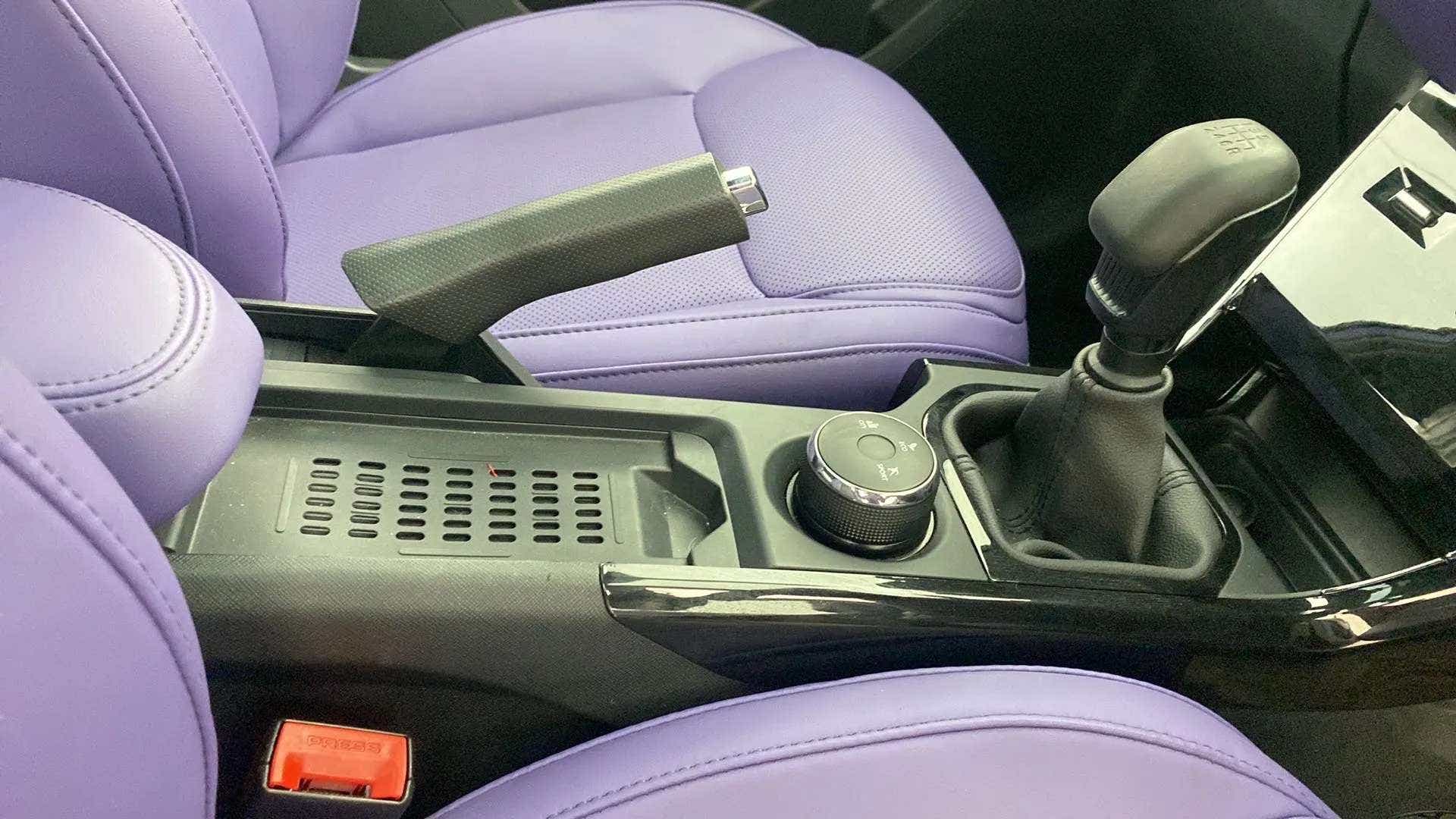 Center console and gear shifter area of a Tata Nexon