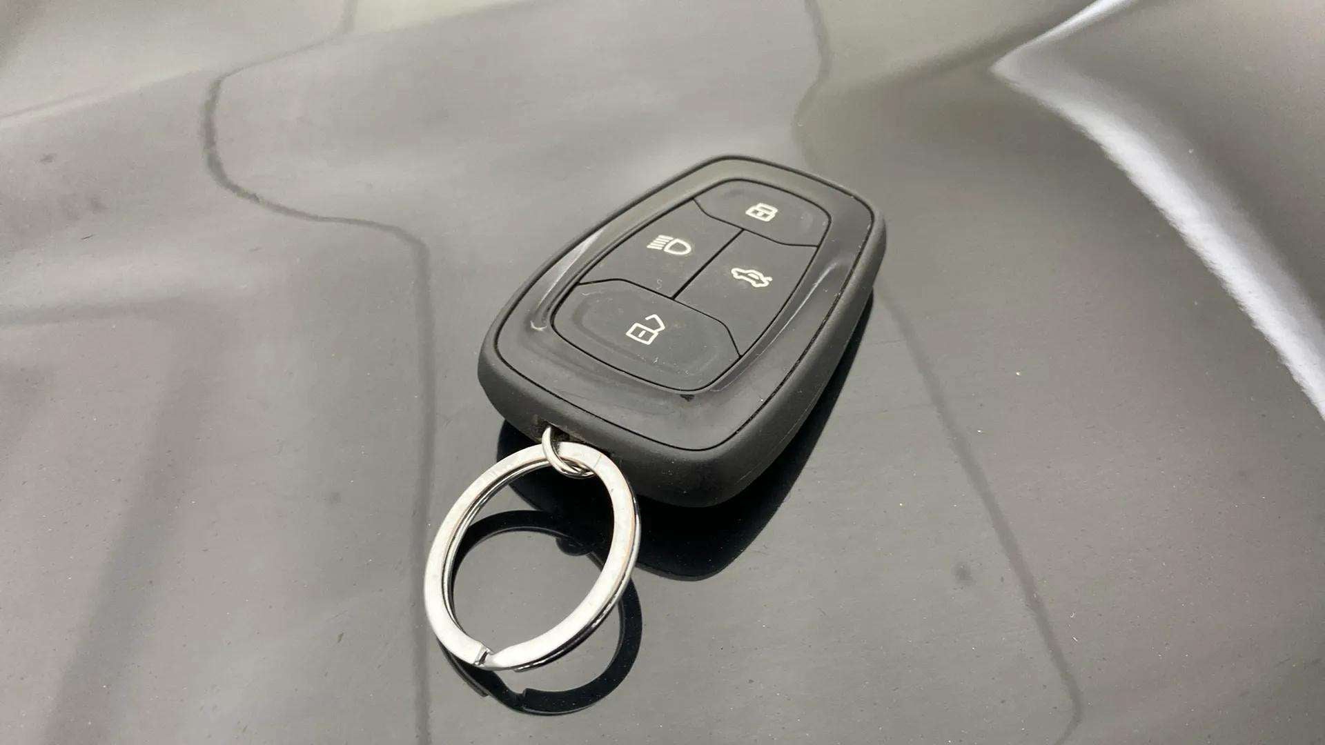 Car key fob close-up of a Tata Nexon 2017-2023