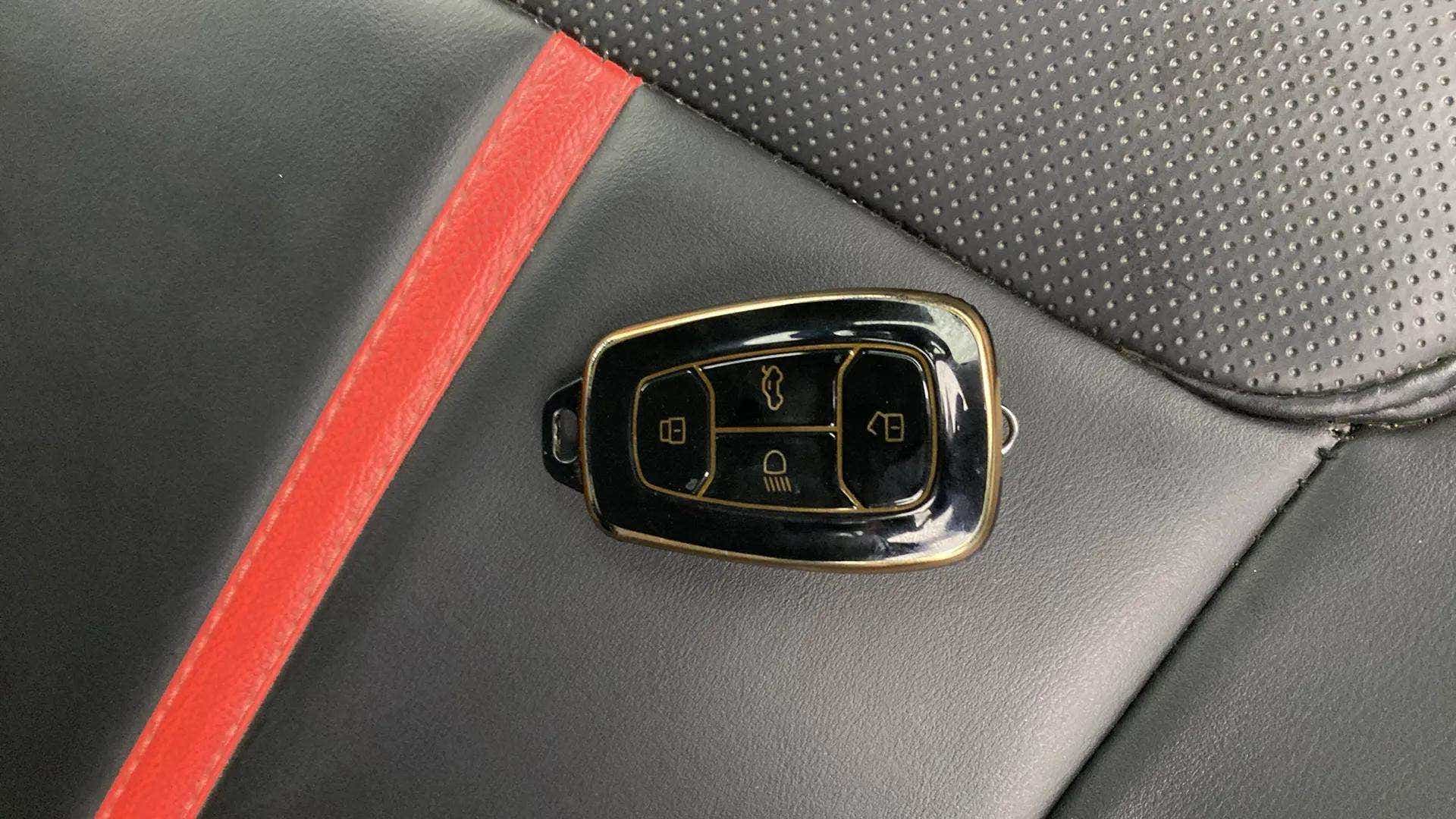 Car key fob on a Tata Nexon seat