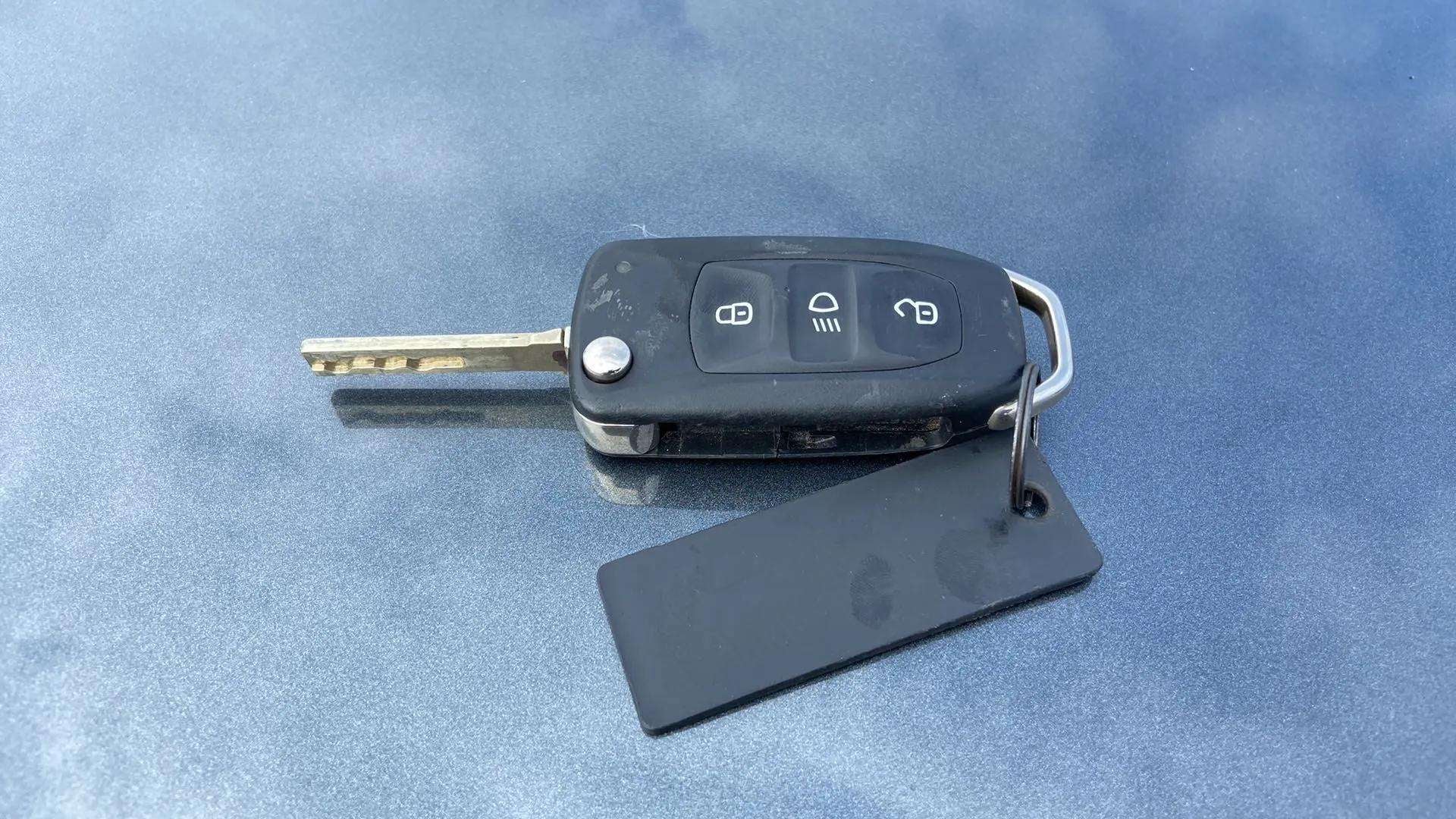 Car key fob placed on a Tata Nexon 2017-2023