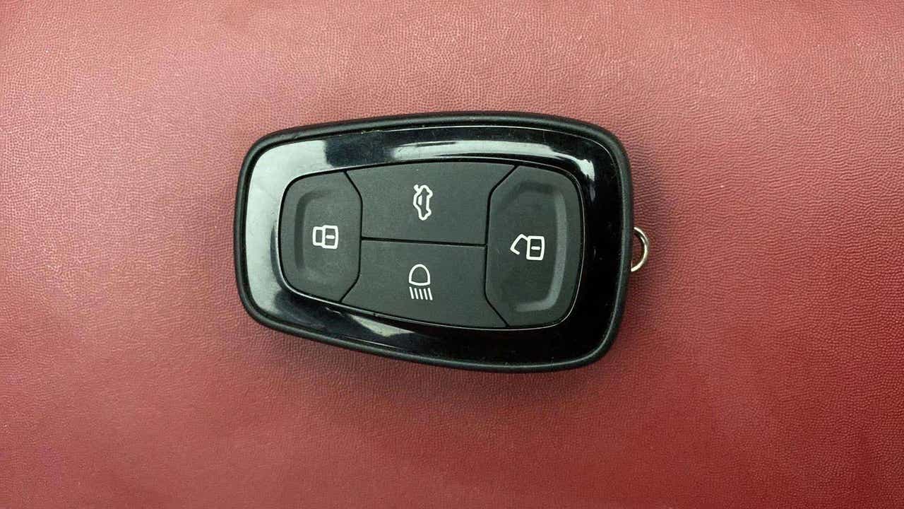 Close-up of a Tata Nexon key fob