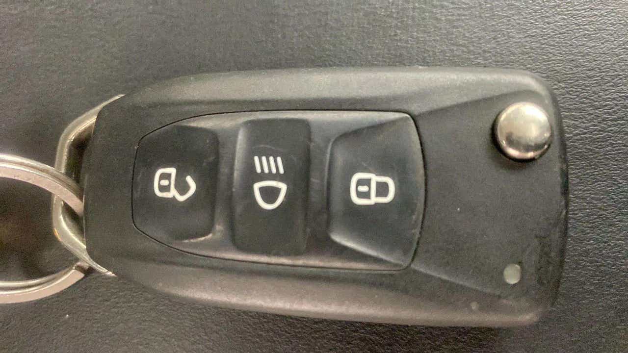 Close-up of a car key remote for a Tata Nexon