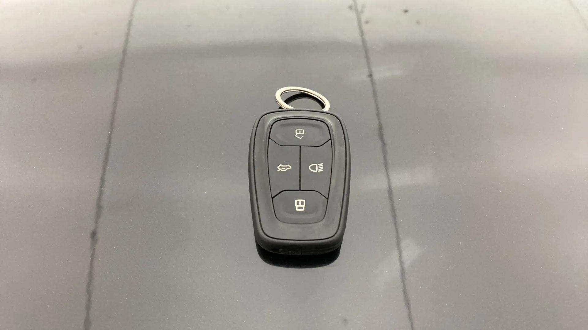 Close-up of a key fob of a Tata Nexon 2017-2023