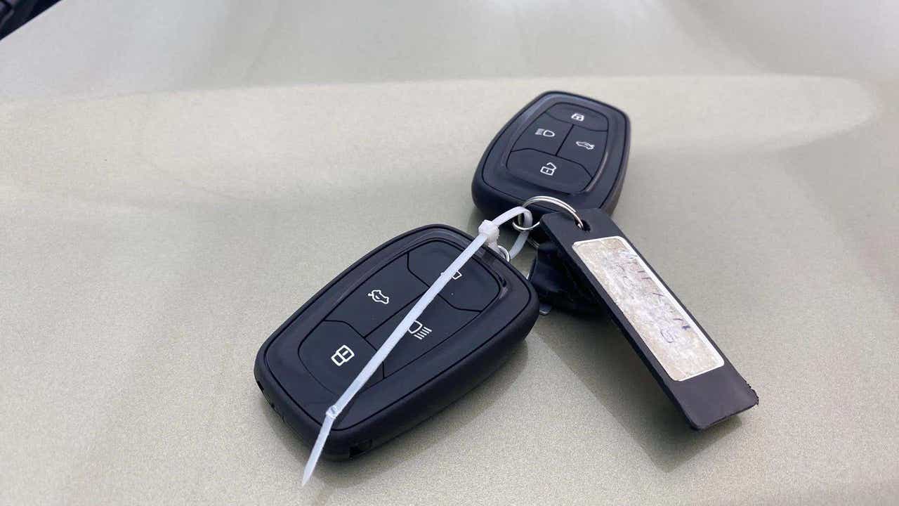 Car key fob close-up on a Tata Nexon 2017-2023