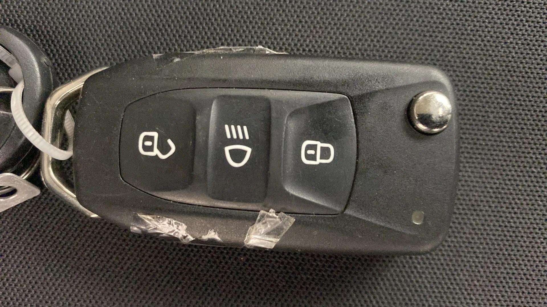 Close-up of a key fob for a Tata Nexon 2017-2023