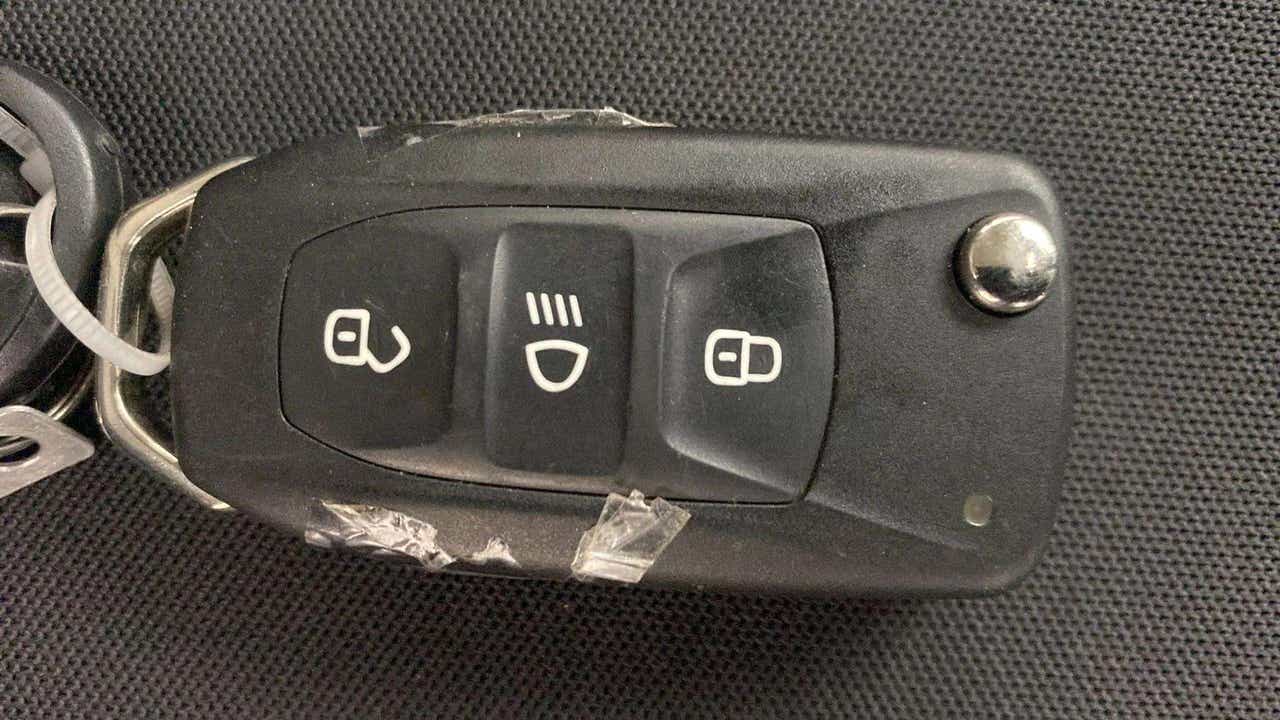 Close-up of a key fob for a Tata Nexon 2017-2023