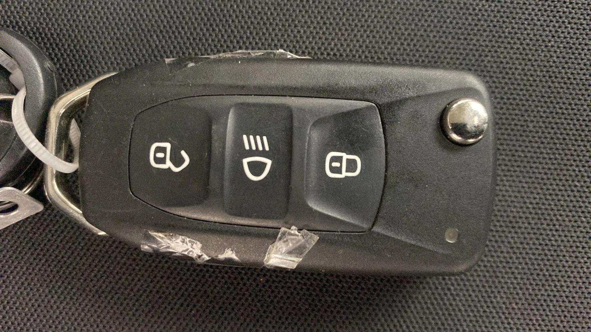 Close-up of a key fob for a Tata Nexon 2017-2023