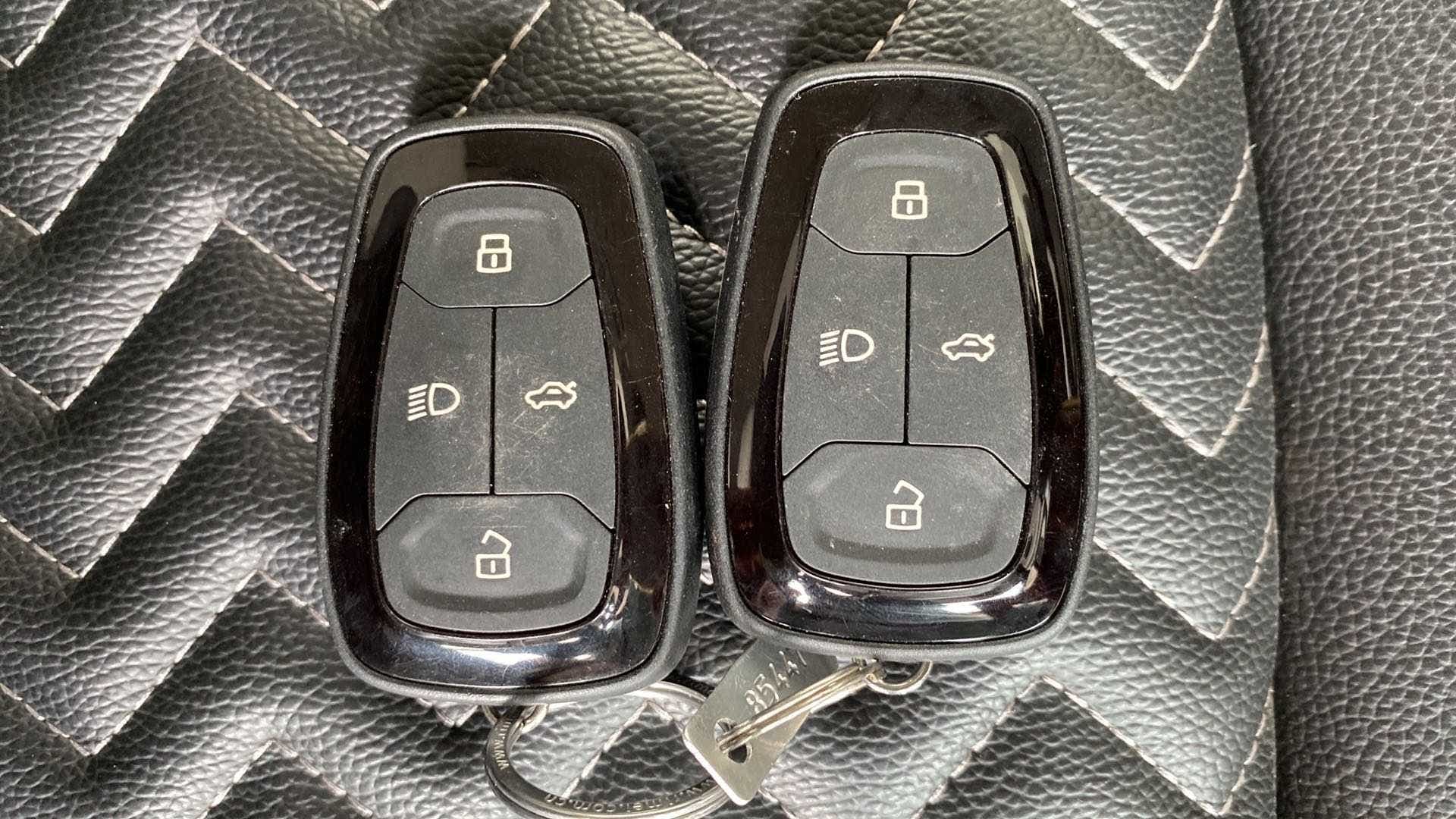 Key fobs close-up of a Tata Nexon 2017-2023