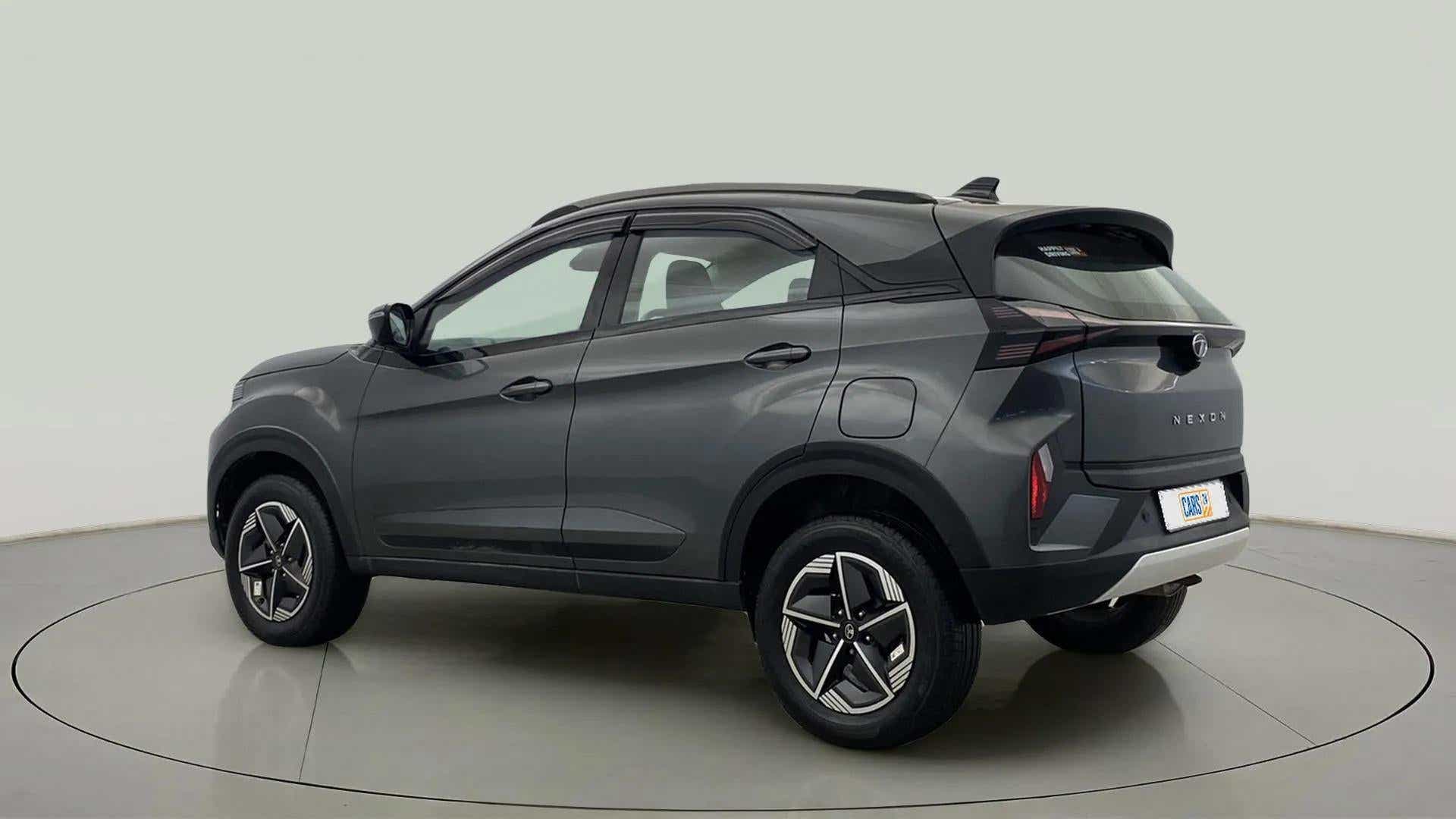Rear three-quarter view of a Tata Nexon 2017-2023