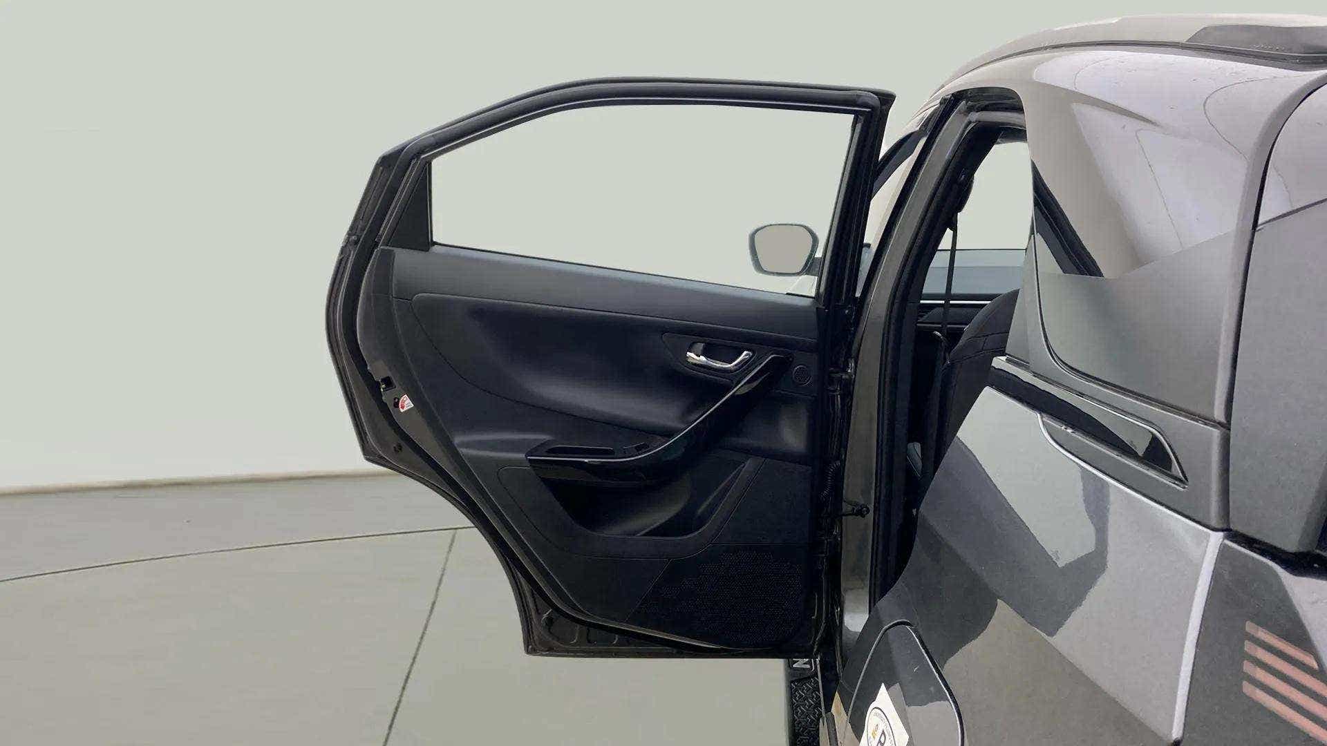 Rear door interior view of a Tata Nexon