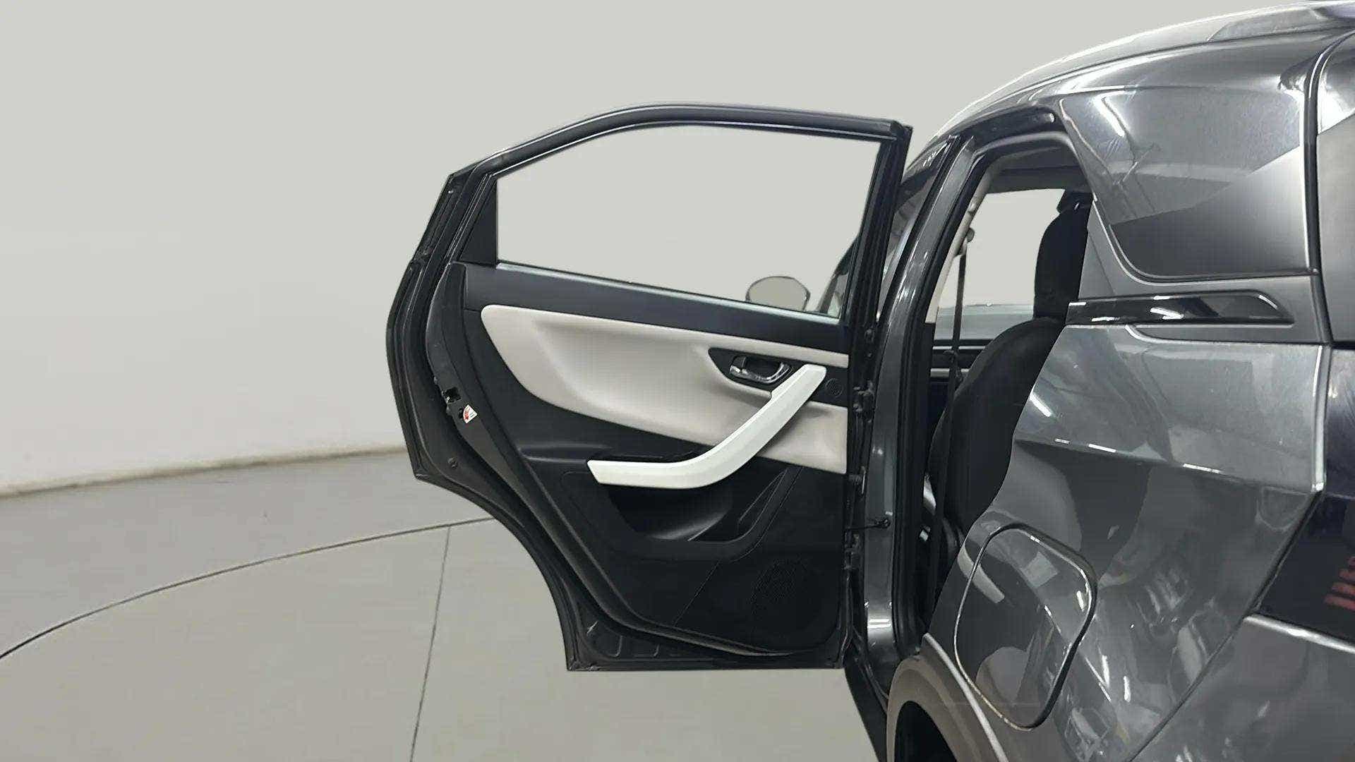 Rear door and interior of a Tata Nexon