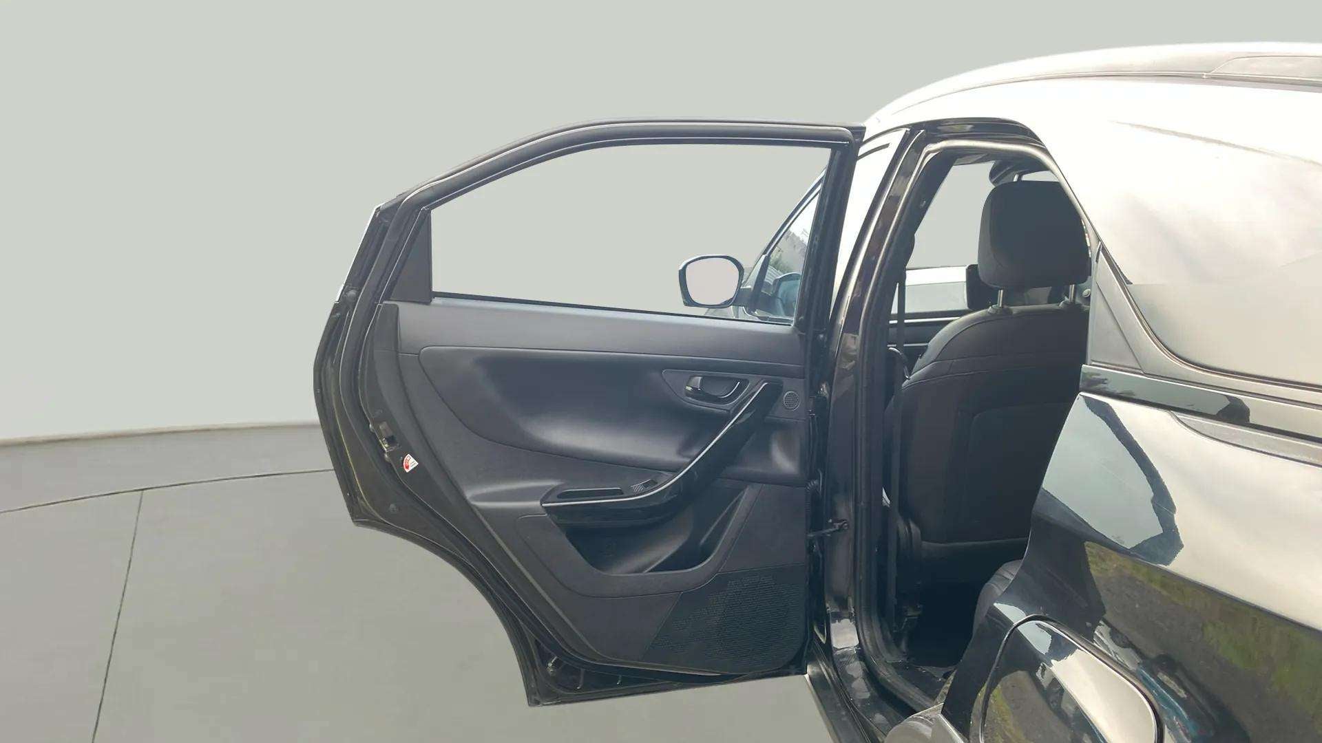 Rear left door and interior of a Tata Nexon