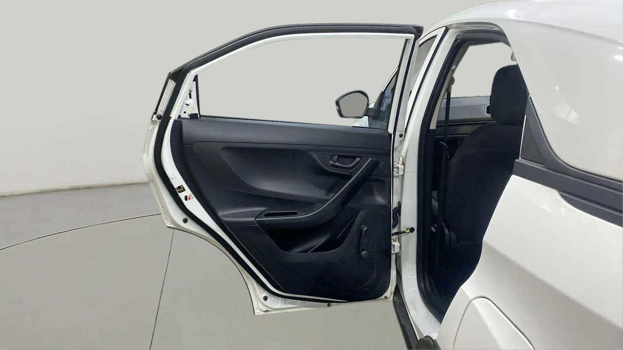 Rear door and partial interior view of a Tata Nexon