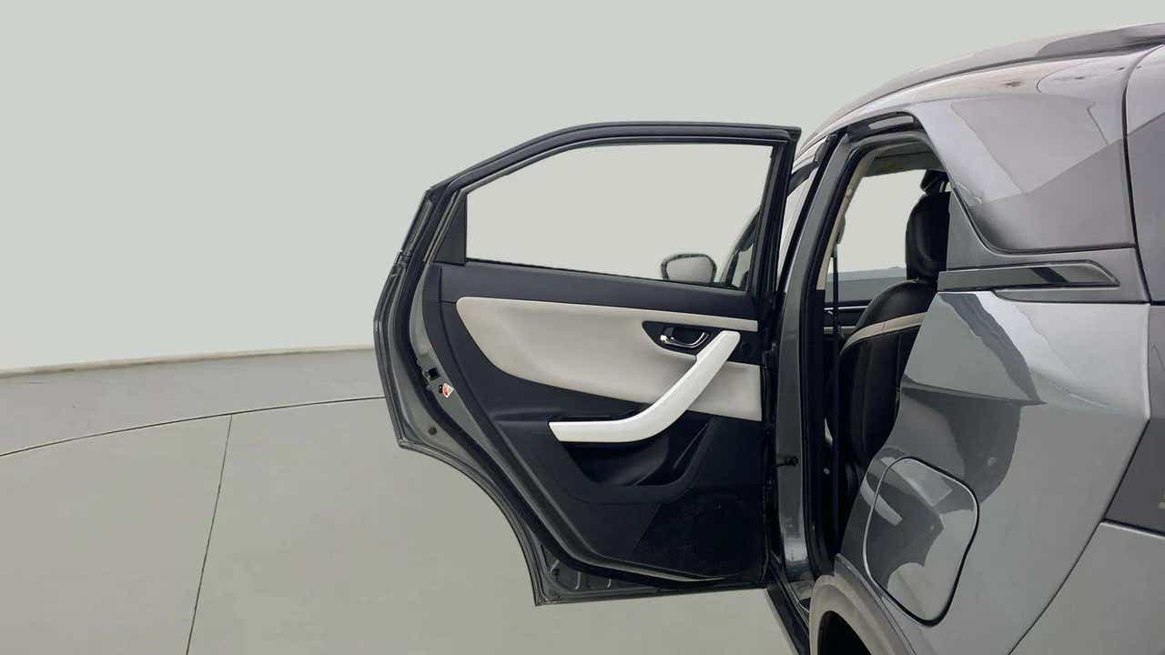Rear door open view of a Tata Nexon