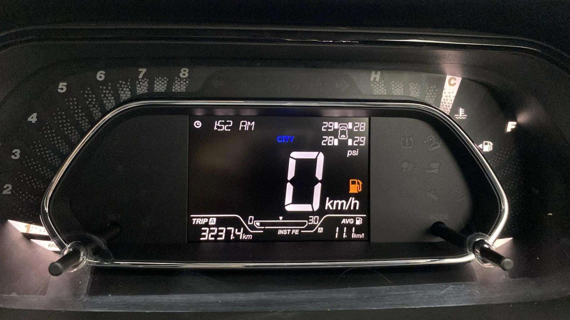 Instrument cluster of a Tata Nexon 2017-2023