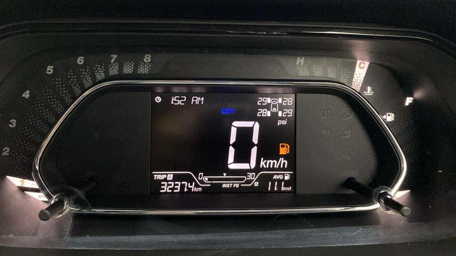 Instrument cluster of a Tata Nexon 2017-2023