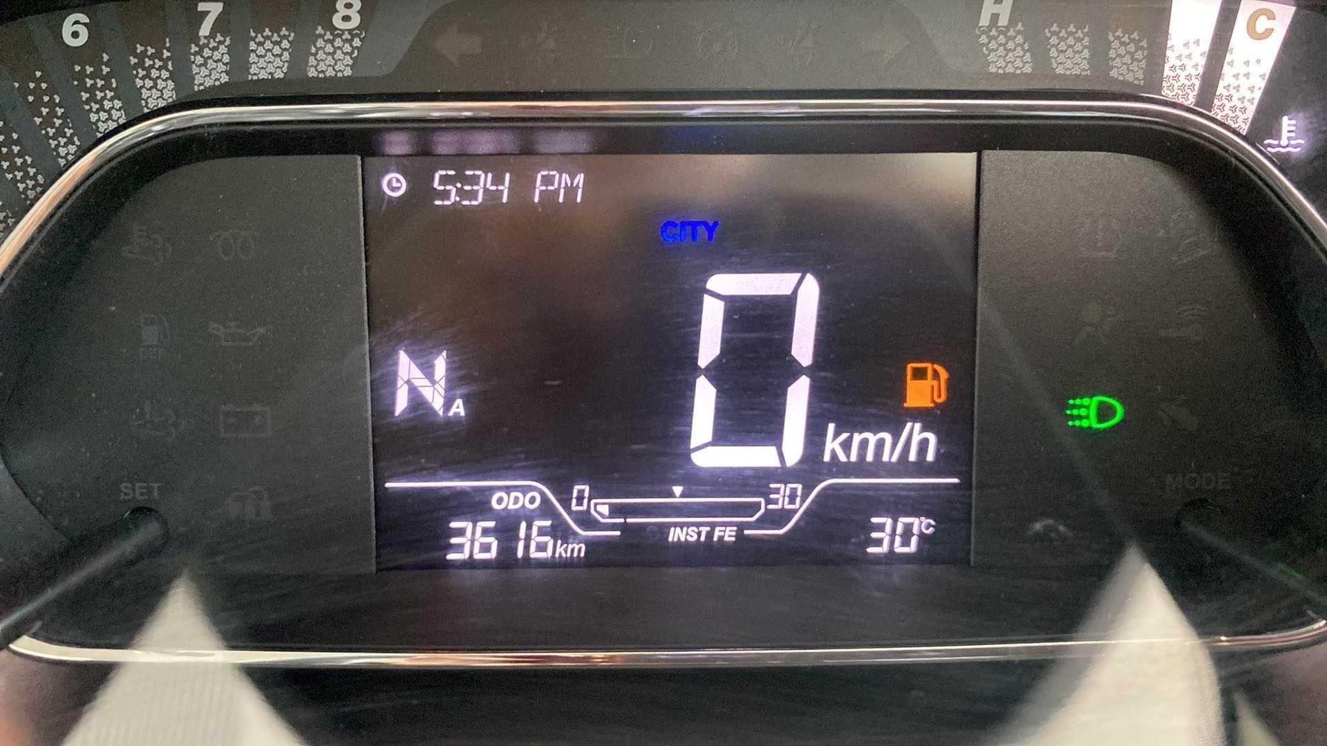 Digital instrument cluster of a Tata Nexon 2017-2023