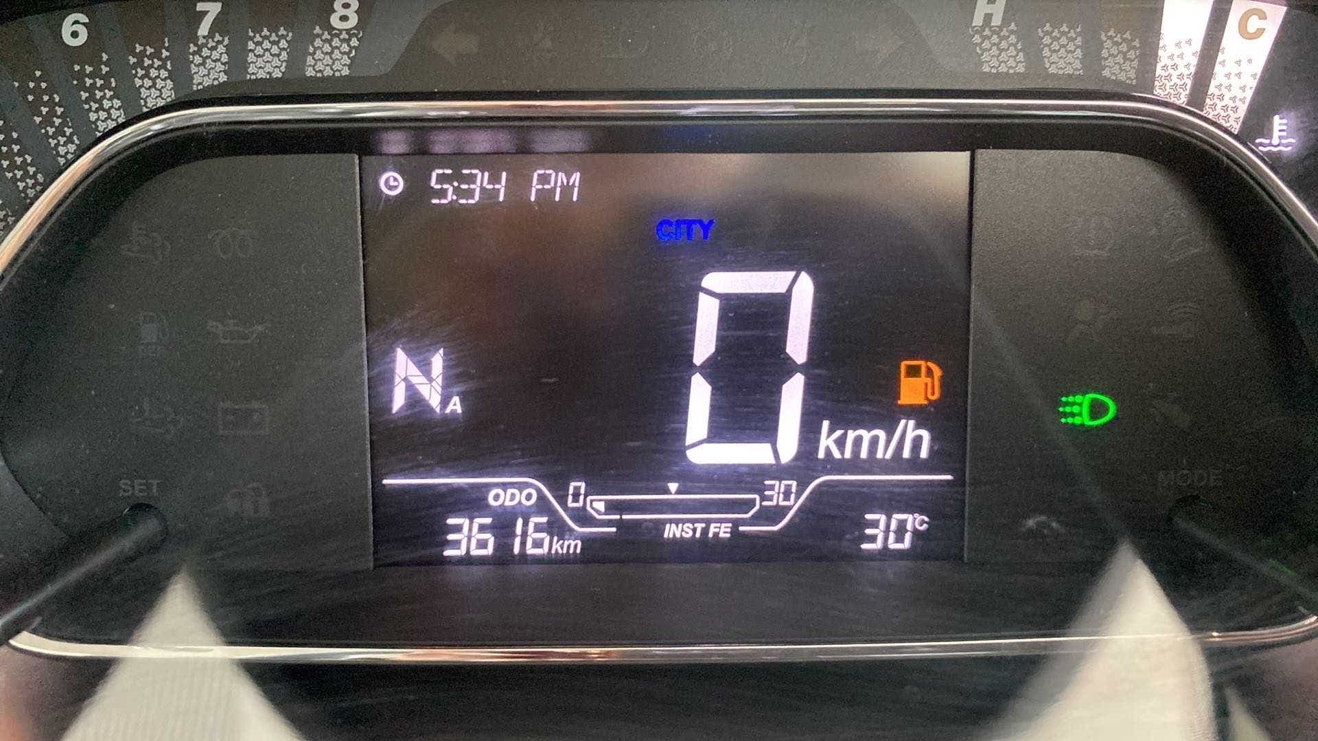 Digital instrument cluster of a Tata Nexon 2017-2023