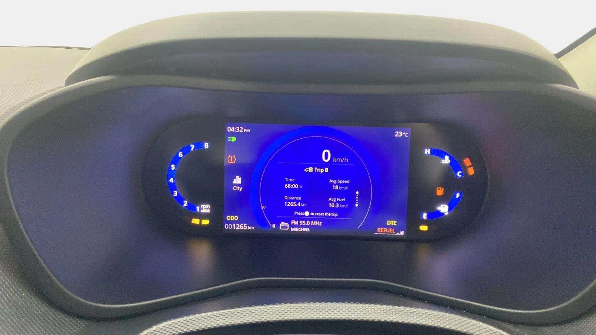 Instrument cluster of a Tata Nexon