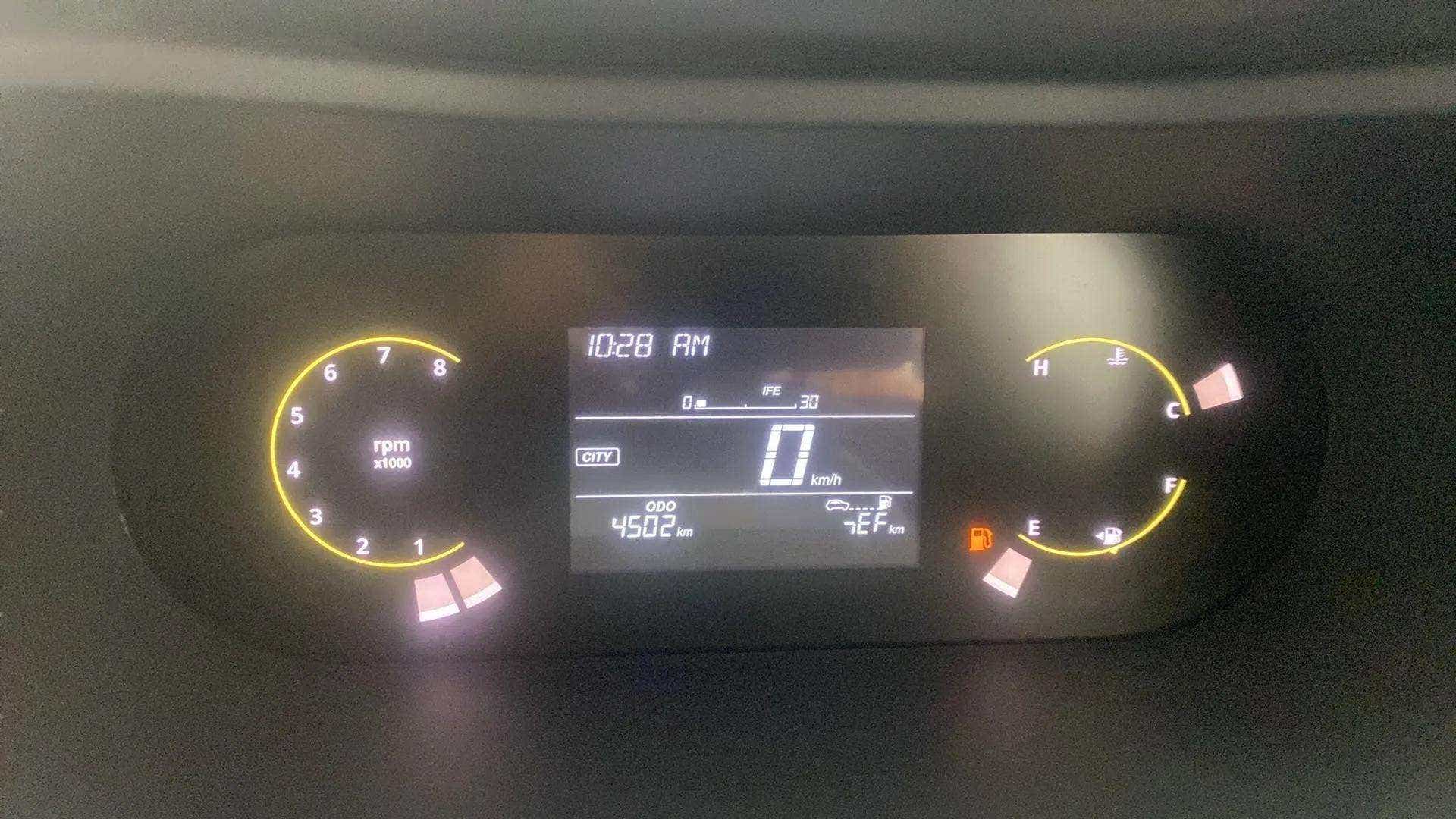 Instrument cluster of a Tata Nexon